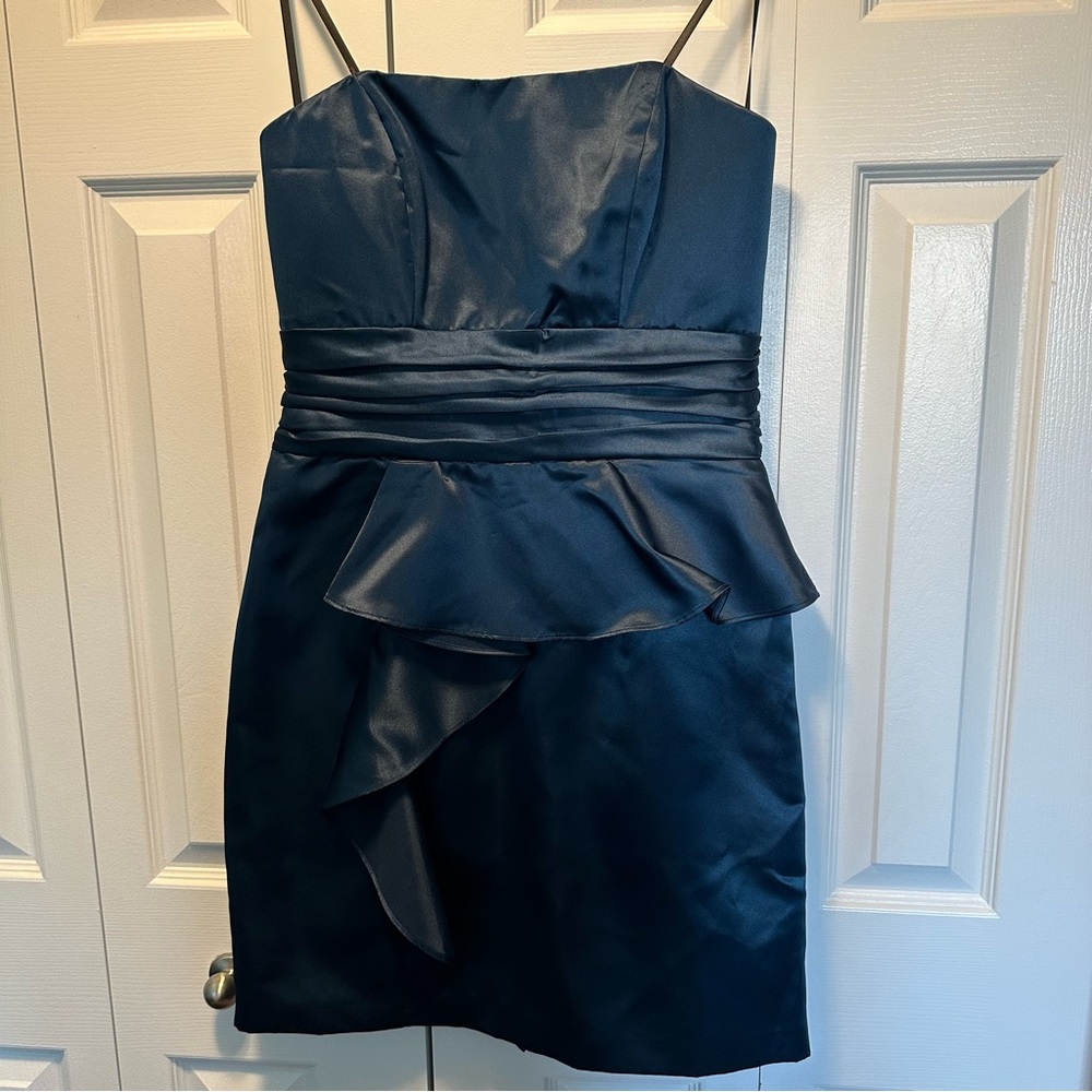 Navy Peplum Dress